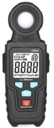 Ljusmätare, Ljusmätare 100.000 LUX Digital ljusmätare Ljusmätare Digital Handhållen Ambient Temperaturmätare, Lämplig for rum, Supermarket, Farm, Enterprise Ambient Light Sensor
