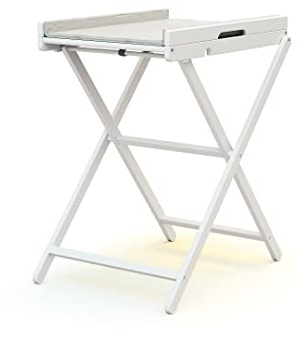 WEBABY - Mesa plegable para cambiar PALA Blanco | Dimensiones abiertas (L x Anla x Ar): 78 x 58 x 90,5 cm | Dimensiones plegadas (L x Anla x E): 58 x 11,5 x 111,5 cm | Colchón de PVC incluido