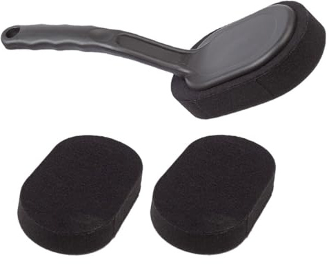 HOODANCOS Set Spazzole per Pneumatici Auto con Manico Intercambiabile, Spugna per Pulizia e Ruote, Kit 4 Pezzi per Cura Cerchi e Pneumatici Veicoli, Strumento Lavaggio Auto Efficiente