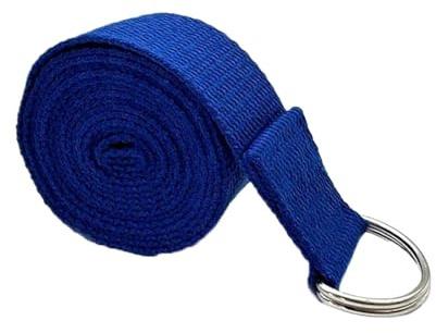 Yogabälte 1,8 m x 3, cm justerbart yogabälte med D-ringspänne ger flexibilitet för yogaträningsbälte av stretchbomull för stretchövningar (Color5)