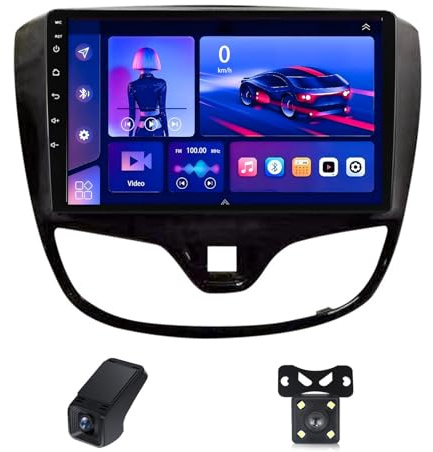 Android Bilradio för Opel Karl Vinfast Fadil 2017-2020/Pekskärmsstereo/8-kärnig Processor/Wi-Fi+4G LTE/Trådlöst CarPlay/Android Auto/Bluetooth 5.0/EQ/FM/AM/RDS-radio/GPS/Delad Skärm(X10)