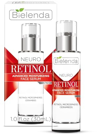 Bielenda Neuro Retinol Gesichtsserum, Serum mit Retinol und Ceramiden, Anti-Aging, Anti-Falten, Tag und Nacht, 30 ml