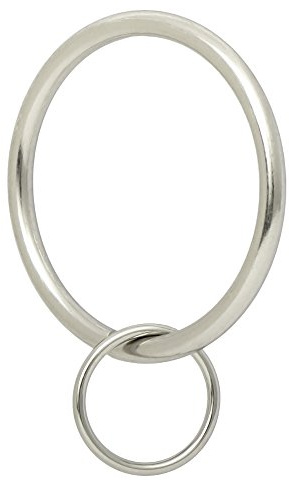 Ivilon Draperie Œillet Anneaux de Rideaux – 5,1 cm Bague Passant pour Crochet épingles, Lot de 14 Décontracté Nickel brossé