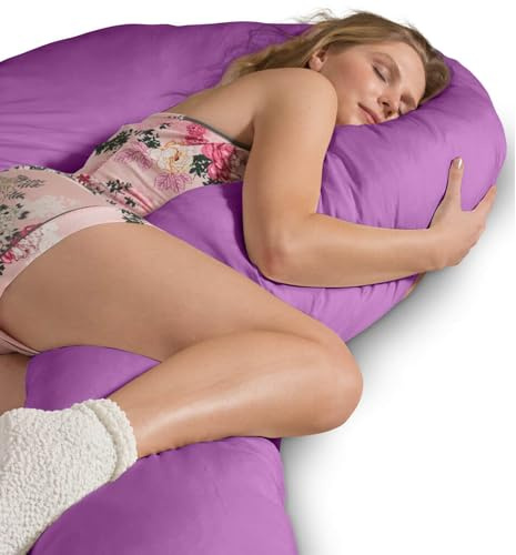 Traumreiter BEZUG für Jumbo XXL und Visco XXL Seitenschläferkissen, Kissenbezug (Violett) Limited Color Edition