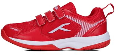 Hundred Court Star, Zapatos bádminton Hombre, Rojo Blanco, 35 EU