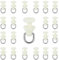 RXKFIGX 100 Piezas Gancho Polea Ventana Rieles de Cortina Rodillos Pista Cortina Accesorios Rodillos de Pista de Cortina para Colgar Cortinas en el Salón Dormitorio y Baño