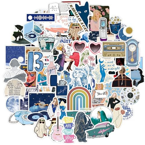 Aufkleber 200 Pcs Musik Sticker Set, Wasserfeste Vinyl Aufkleber, Sticker für Scrapbook Laptop Journal Macbook Trinkflasche Gitarre Skateboard Tasse Notebook Scooter Koffer Planner IPad Handy usw