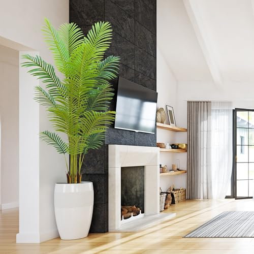 Artificial Palm Tree Indoor 6ft with Realistic Leaves and Adjustable Branches and 15 Trunks, Faux Plants Indoor Tall - Ideal for Home Decor in Living Rooms, Offices, and Bedrooms (6FT Palm Tree)