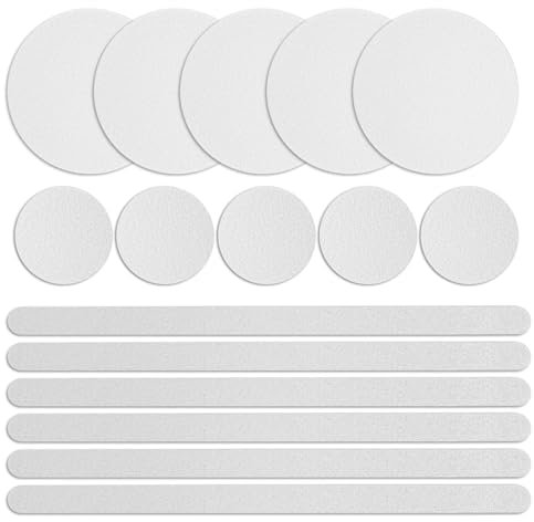 BIGTEETH Non Slip Bathtub Stickers - Anti Slip Shower Stickers Bathtub Shower Floor Non Slip Stickers Round and Long Type (16 PCS)