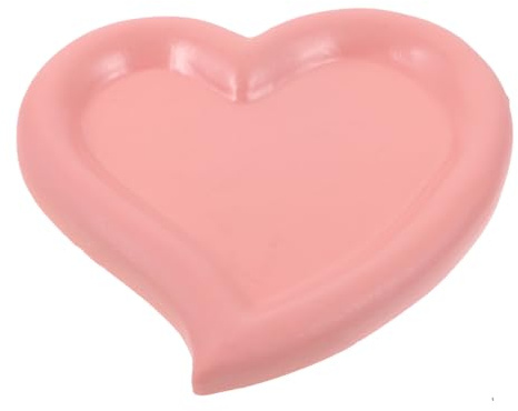 ROMISBABA Petite Coupelle à Bijoux Forme de Cœur Résine Naturelle Support Décoratif et Pratique pour Rangement de Bijoux Accessoire Créatif pour Décoration Intérieure Rose