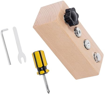YUNNIAN Juego De Juguetes Construcción Creativos Bloques Tornillos Metal Y Madera para Niños Aprendizaje Práctico Entrenamiento Habilidades Motoras Juego Actividades con Destornillador