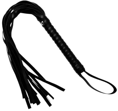 Lotsdonxia 49cm PU Leather Whip, Durable Lightweight Horse Riding Crop for Equestrian, Fancy Dress & Cosplay Role Play Prop