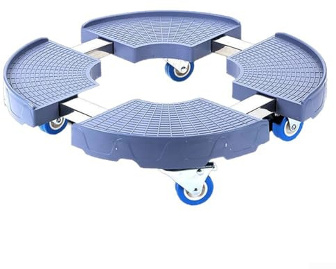 Rullo per piante con diametro regolabile con ruote girevoli a 360 gradi, supporta carichi pesanti fino a 300 kg, costruzione per uso interno ed esterno con freni (ruota singola)