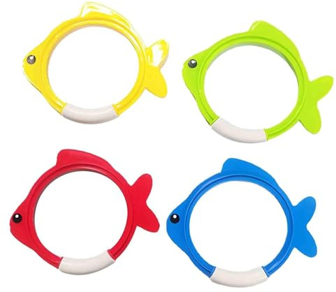 mophrati Juguetes De Piscina para Niños Juego De Anillos Buceo Equipo Entrenamiento para Deportes Acuáticos Actividades Divertidas En La Piscina para Niños Juguetes Natación para Anillos