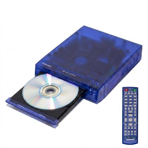 Magnavox, Translucent DVD Player with HDMI Cable Included, Multi Format DVD CD MP3 Player, HDMI Output, Remote Control, PAL/NTSC Compatible, 2 Channel Audio