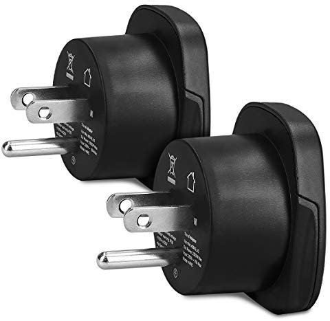 kwmobile Adaptadores de Viaje para USA - Adaptador de Corriente Tipo B de 3 Clavijas para Estados Unidos Canadá Tailandia - Adaptador para Viajes