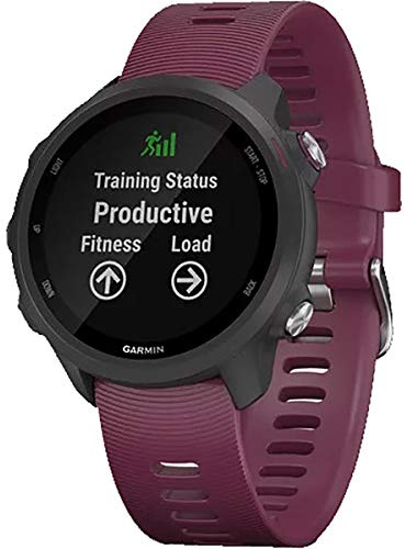 Garmin Forerunner 245 GPS Running Smartwatch, with running and training features, Berry Band