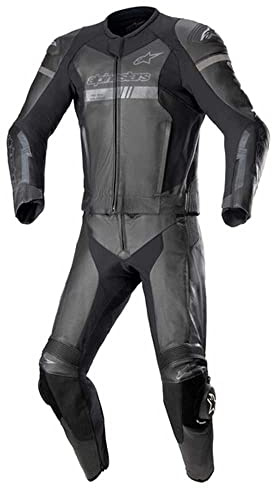 Alpinestars GP Force Chaser 2-Teiler Motorrad Lederkombi, schwarz, 50