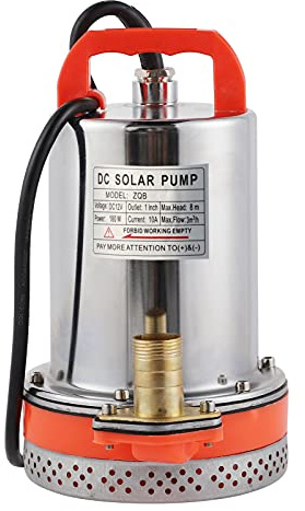 Piccola Pompa Sommersa, Alimentazione a Batteria e Energia Solare, Acciaio Inossidabile, Sollevamento 8 M, 12V