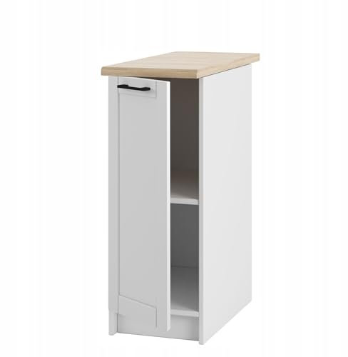 Unterschrank mit Arbeitsplatte 30 cm – Moderner Küchenaufbewahrungsschrank - ideal für kleine Räume - aus langlebiger Möbelplatte - mit praktischer Arbeitsfläche - für schnelle Selbstmontage