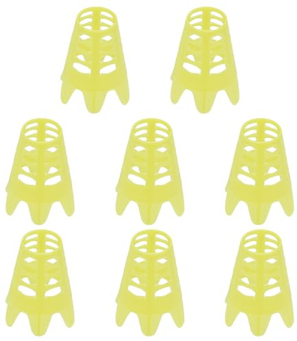PATIKIL Plástico Golf Bases, 8 Paquete 1.8 Golf Simulador tee Golf Estera tee Práctica Entrenamiento para Invierno Césped Exterior Interior Conducción Campo Golpear Estera, Amarillo