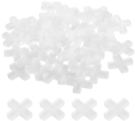 sourcing map Distanziatori per piastrelle a forma di croce, 8 mm, 400 pezzi, distanziatori per piastrelle da parete e pavimento, strumenti per l'installazione di piastrelle in ceramica, bianco
