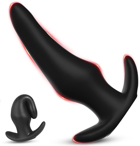 BDSMJOY 3.0 Anal Toys Anal Hook Anal Plugs Anal Dildo Black Dildo Tapered Tip Dildos for Beginner, Anal Training,Butt Plug Sex Toys for Women Men Couples Anal Trainer Sex Games (S)