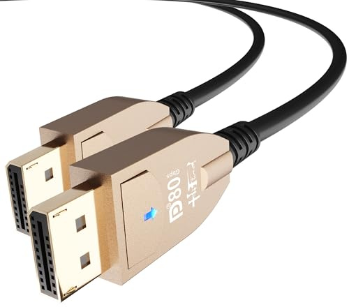 VESA Certified 16K DisplayPort 2.1 Cable 5 Ft, 80Gbps, 16K 10K@60Hz,8K@120Hz,4K@240Hz,HDR HDCP 3D UHBR DSC1.2a eARC, Gold-Plated Display Port DP 2.0/1.4 Cord for Gaming Monitor TV NVIDIA 5090 Graphics