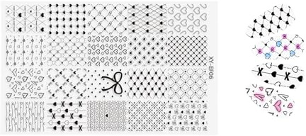 Artistic Nails Plaque de stamping en métal Accessoires de manucure Fournitures d'art pour la maison et le salon de manucure Kit d'outils d'impression