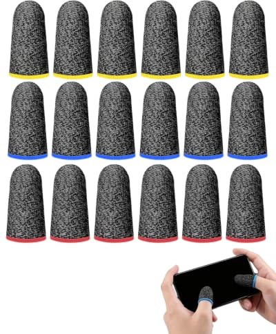 BTACGWP Lot de 18 Manchons de Doigt pour Smartphones, Antidérapants pour Jeux