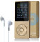COVVY Slim Music Player 8 GB Portable Lossless Sound 70 Hours Screen MP3 Player Support up to 64 GB (Gold)