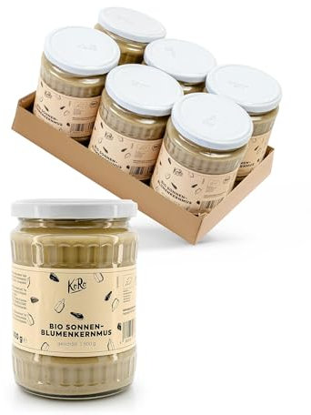 KoRo - Purée de tournesol Bio - 6 x 500 g - 100% graines de tournesol - riche en acides gras insaturés - goût léger de noisette - se déguste seule, en tartinade ou dans les sauces de salade.
