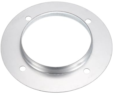 PATIKIL 4 Duct Connector Flange, Metal Straight Pipe Exhaust Flange Duct Mounting Plate for Heating Cooling Ventilation HVAC System, Galvanized Steel