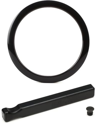 Bass Drum O's Port Hole Ring mit Cutter – 12,7 cm – Schwarz