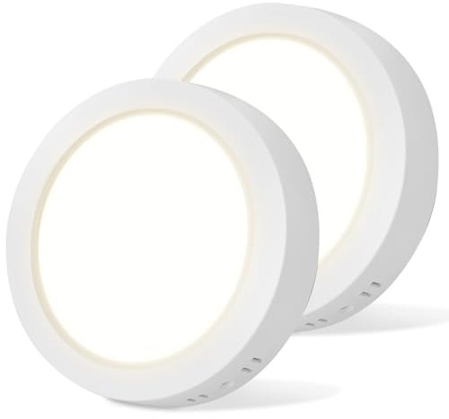 Aigostar LED Deckenleuchte 12W Deckenlampe, 4000K Neutralweiß 1350lm Lampe Badezimmer ideal für Badezimmer Balkon Flur Küche Wohnzimmer, Badezimmer lampe Ø17.4cm，2 PCS