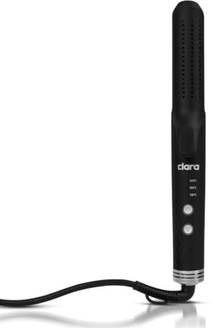 Clara Anti-Frizz Platinum Ionic Straightener – 3 Heat Settings Dual-Purpose Flat Irons & Stylers – Anti-Frizz & Flyaway Technology Flat Iron Hair Straightener, Black