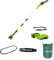 Greenworks Akku Hochentaster,20 cm Blattlänge,40V 2Ah Akku & Ladegerät + Greenworks 20cm Sägekette + Greenworks 20cm Führungsschiene für Kettensäge + Greenworks 120l Gartenabfallsack