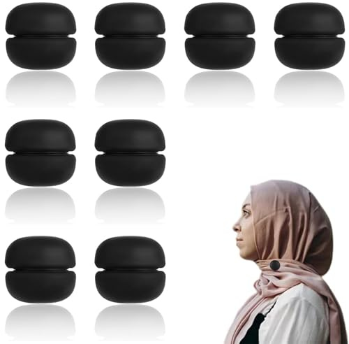 8Pcs Magnetic Hijab Pins, Shawl Scarves Magnetic Buttons, Hijab Magnetic Pinless Brooch for Scarves Clothes Women Men