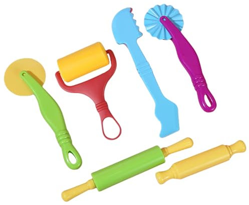 6-teiliges Knete Zubehör Set,Knetwerkzeug ab 2 Jahre,Knetzubehör für Knete Play Doh Zubehör Werkzeug,Knet Zubehör Knetwerkzeuge,Knetpresse Kinder,Knetspielzeug für Playdoh,Plastilin Kneten Kinderknete
