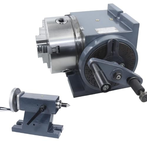 Universal Dividing Head (Honeycomb Disc Type) With Tailstock, Includes Accessories, 6/8'' Seiko Milling Machine Dividing Head, Drilling and Model Making(8IN-FH 160)