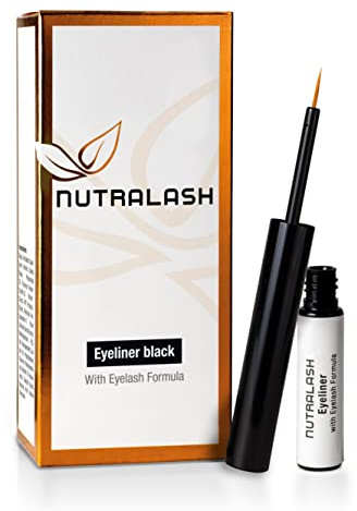 Nutralash Eyeliner Formule Spéciale Cils - Eye Liner Noir Liquide avec Booster de cils Intégré I Eye-liner Liquide à Séchage Rapide pour un Trait de Crayon Parfait I Fabriqué en Allemagne I 1,5 ml