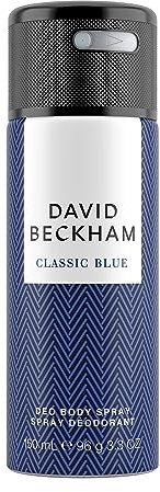 David Beckham Classic Blue Deodorant Anti-Perspirant Body Spray for Men, 150 ml 3 Pack