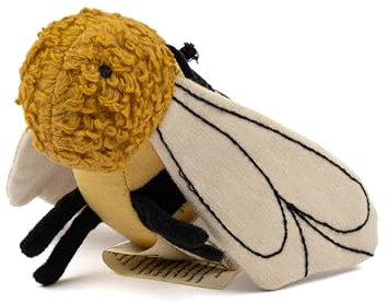 Fabelab Rassel Baby Biene | Babyspielzeug 0-6 Monate | Baby Geschenk Junge & Mädchen | Knisterspielzeug Baby | Baby Rassel 0-6 Monate | Weiche Bio-baumwolle Baby Rassel 0-6 Monate