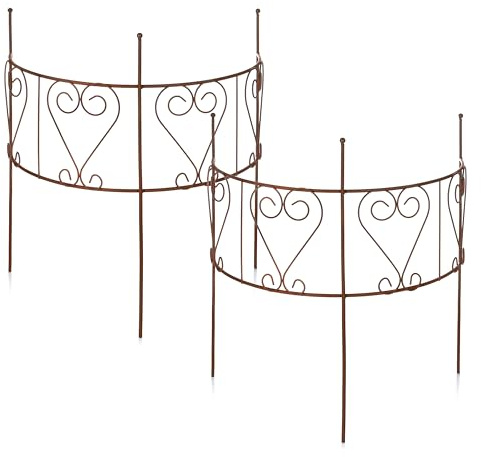 Nordstern® Staudenhalter Pflanzenstütze Rost 2er Pack - Groß 45 x 50 cm