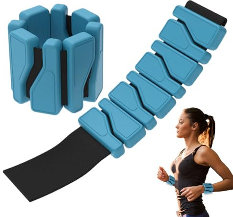 Poids de la cheville | 2x poids de main pour les femmes | Brade à poignet en silicone réglable Pilates Bracelet Support pour la marche, le ballet, le fitness