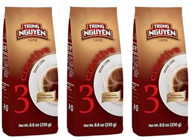 Trung Nguyen Creative 3 Kaffee - 3er Pack – Vietnamesischer Premium-Kaffee mit kräftigem Geschmack – Perfekt für Phin Filter & French Press - 750g - OG ASIA - 3x 250g