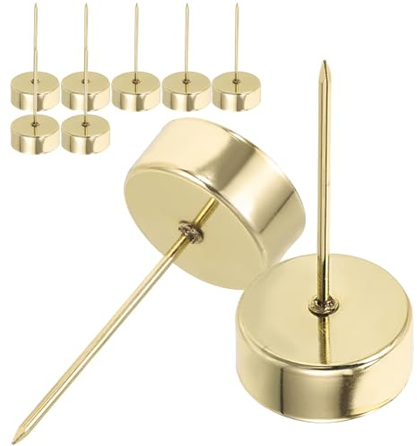 NUOBESTY Lot de 12 Coupelles à Bougie en Métal Doré 42 CM Picots de 7 CM Bougeoirs Coniques Festifs pour Décorations de Sapin de Noël Porte-Bougies de Fête Polyvalents