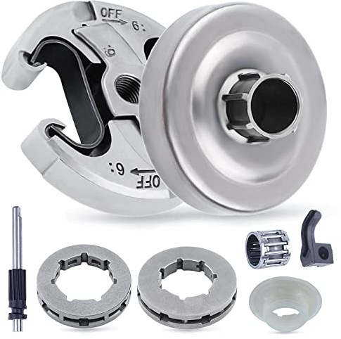 Adefol. 325 tum koppling trumma kedjehjul fälg olja pick-up nål lager snäckväxel kit för Husqvarna 340 345 346 350 351 motorsåg för 503 98 00-02.