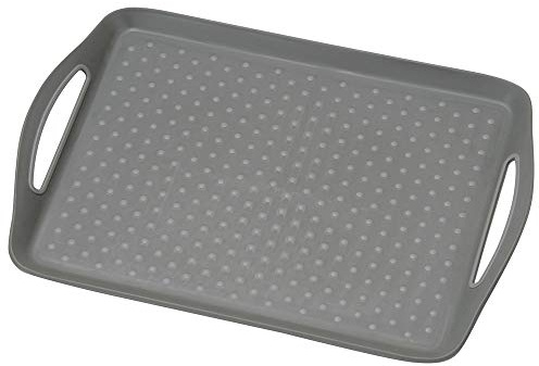 Kesper |Serviertablett, Material: Kunststoff, Maße: B 45,3 x T 32 x H 4,5 cm, Farbe: Grau | 77207