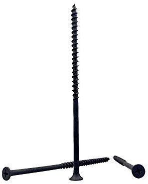 (Paquete de 50 unidades) Tornillos de acero al carbono para pared de yeso, madera y para sujetar aglomerado, cabeza de corneta Phillips, color fosfato negro, 4,8 x 130 mm, (50 unidades, 4,8 x 130 mm)